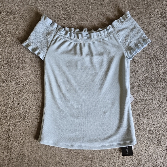 Marc Cain off the shoulder short sleeve fitted top size N1 - Picture 3 of 16